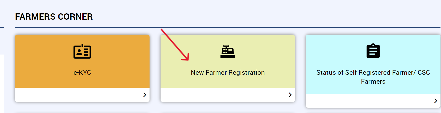PM Kisan Registration Process - Step 1
